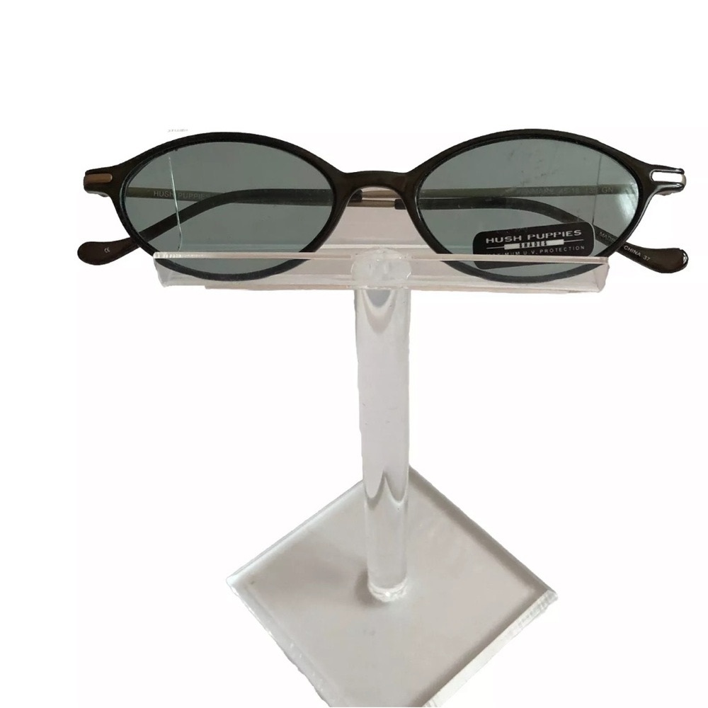 Hush Puppies Cool Green Shades Y2K Oval Sunglasses 1999 - Picture 6 of 6